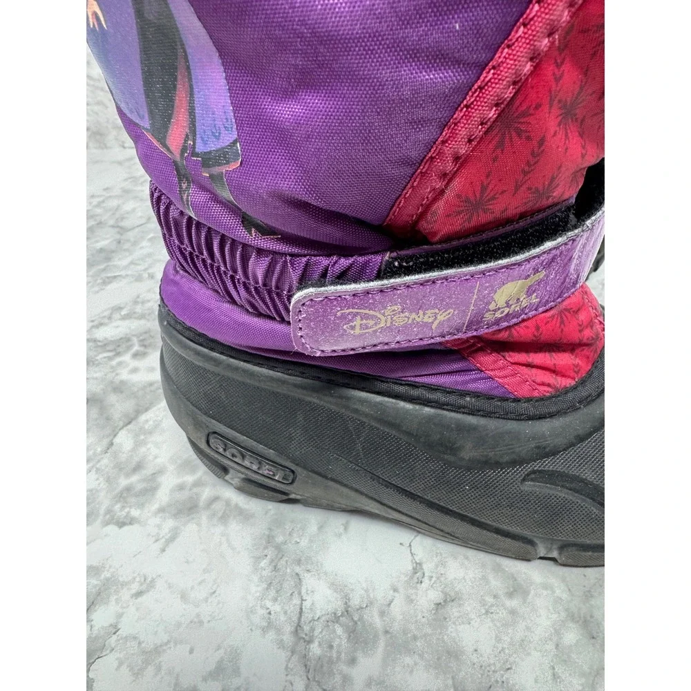 Sorel Disney 💜Frozen 2 Anna Flurry‎ Purple Pink Snow Boots Girls Kids-1